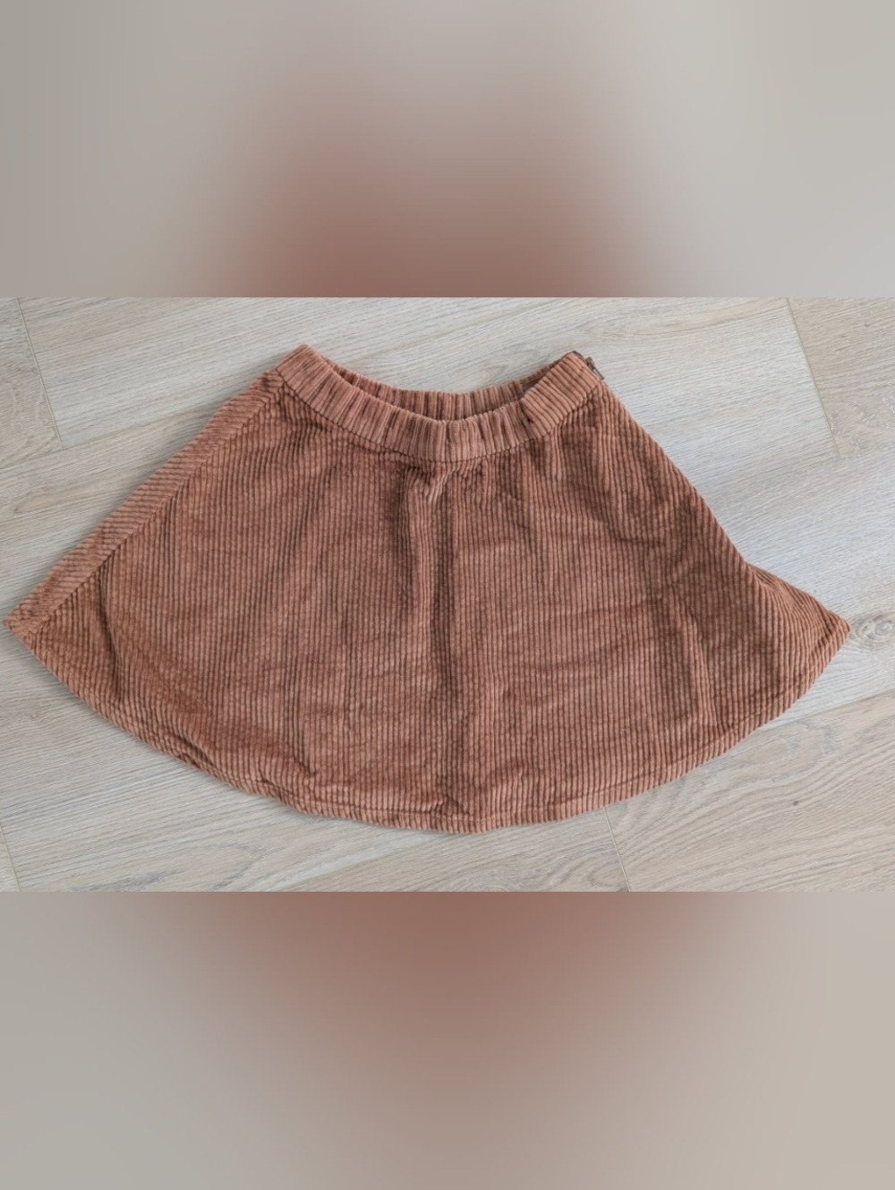 H&M Corduroy Mini Skirt in Terracotta